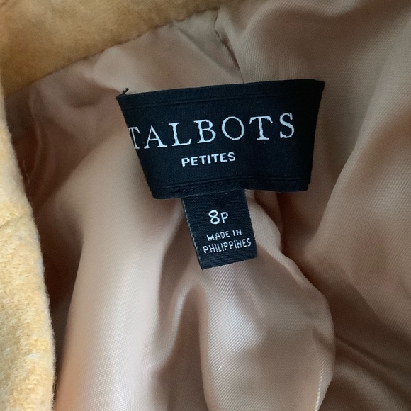 Talbots wool blend yellow blazer, size 8P - Picture 10 of 12